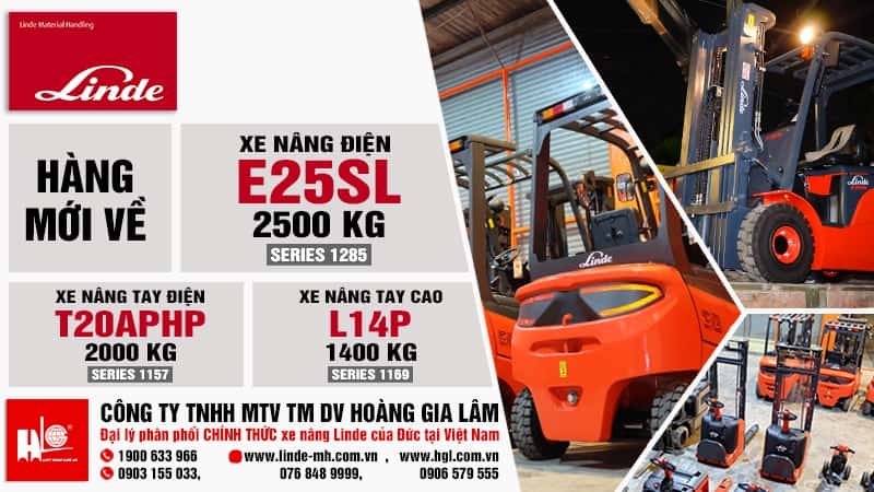 Hàng mới về 1.2020: Xe nâng điện Linde E25SL, T20APHP, L14P