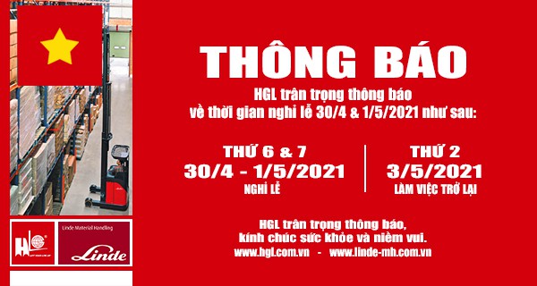Thông báo nghỉ lễ mừng ngày Giải phóng miền Nam 30/4 và Quốc tế Lao động 1/5
