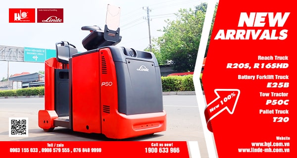 Hàng mới về 2.2022: Container xe kéo điện Linde P50C, xe nâng Linde E25B, R20S, R16SHD, T20