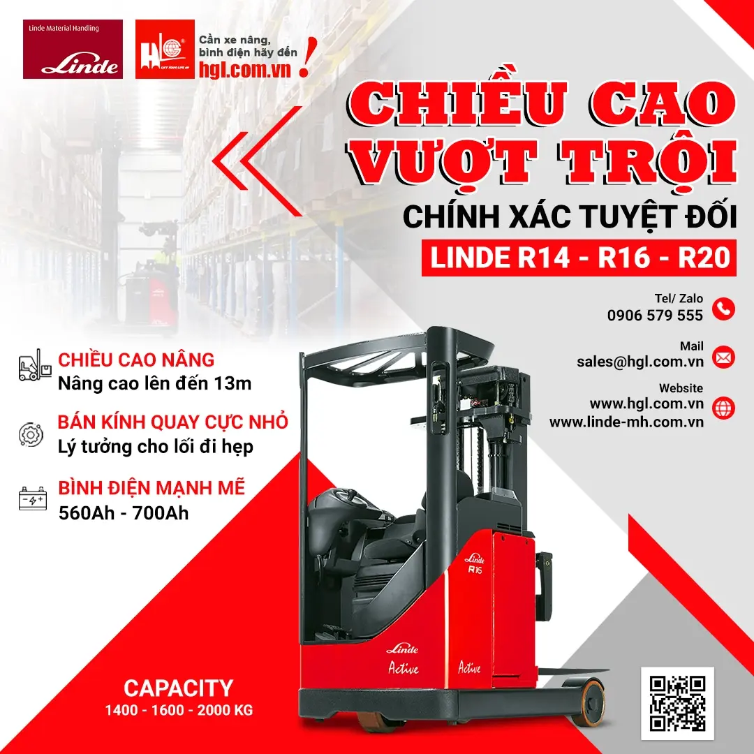 Xe nâng điện Linde R14-R16-R20
