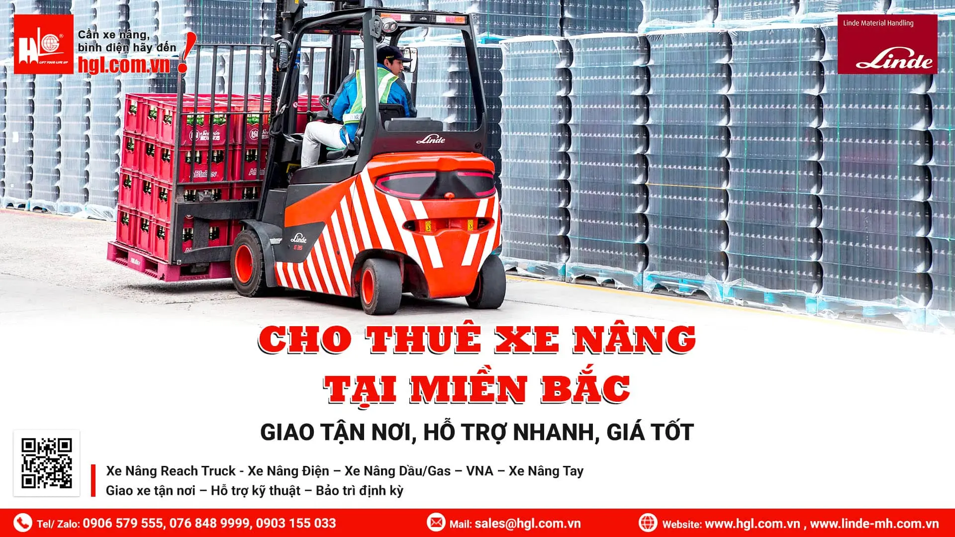 Dịch vụ cho thuê xe nâng tại miền Bắc